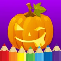 Coloring book : Draw Halloween icon