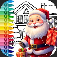 Draws to paint Xmas - Christmas coloring book for children with marker magic icon
