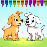 Dogs coloring book game pets icon