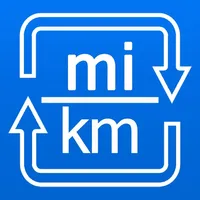 Miles to kilometers and km to miles converter icon