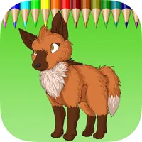 The Wolf Coloring Book: Learn to color and draw a wolf, hyena and more, Free games for children icon