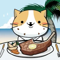 Cat’s gluttony competition in Hawaii BBQ icon