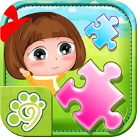 Flashcards jigsaw puzzle game icon