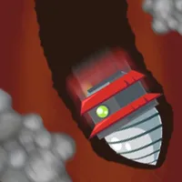 Miner dig to the treasure trove in gold mine icon