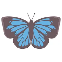 Pop and chic butterfly sticker icon