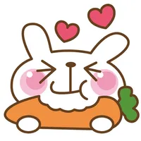 Smile rabbit sticker icon