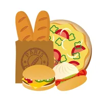 Appetizing bread stickers icon