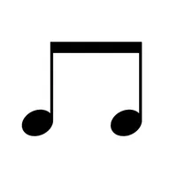 Musical note sticker icon