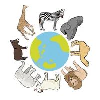 Realistic animals sticker icon