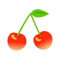 Sticker cherries icon