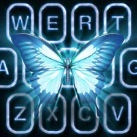 Neon Butterfly Keyboard icon