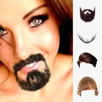 Beard and hair stickers icon