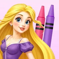 Magic Princess Coloring Book . icon