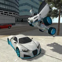 Flying Car Robot Flight Drive Simulator Game 2017 icon