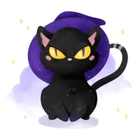 Black Cat Sticker for iMessage icon