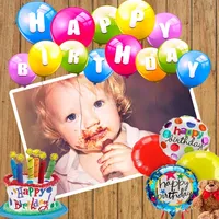 Create birthday photo frames icon