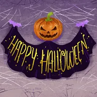 Watercolor Happy Halloween icon