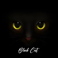 Cute Black Cat Stickers Pack icon