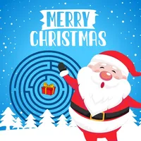 Christmas mazes coloring book icon