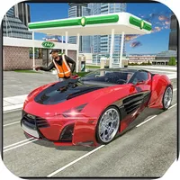 Gas Station Car Driving icon