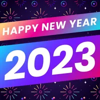 Happy New Year 2023, Christmas icon