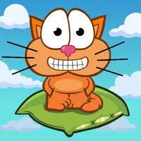 Hungry cat: puzzle for family icon