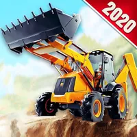 Excavator Construction City 3D icon