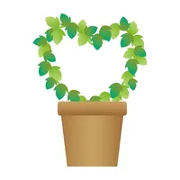 Cute foliage plant icon