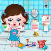 Baby Girl Home Cleaning icon