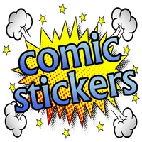 Comic stickres icon