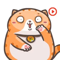 Chubby Cat Stickers Animated icon