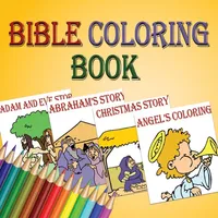 Bible coloring book stories icon