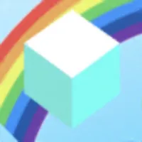 Stack rainbow colored boxes icon