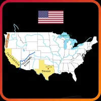 Geography of USA Study & Quiz icon