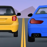 Traffic car driving race game icon