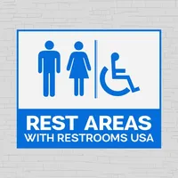 Rest Areas with Restrooms USA icon