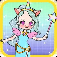 Princess coloring book drawing icon