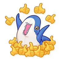 Cute Shark Emoji Funny Sticker icon