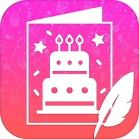 Birthday Photo Frame With Cake icon