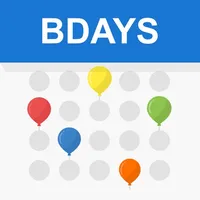 Birthday calendar and reminder icon