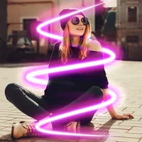 Neon Photo Editor Spiral Photo icon