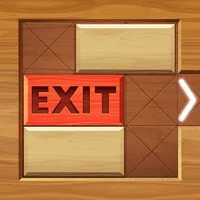 EXIT : unblock red wood block icon