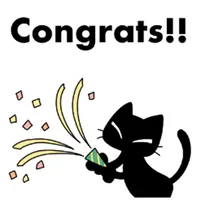 kuro nyanko congrats icon