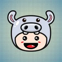 Sticker Me Hippo Mascot Boy icon