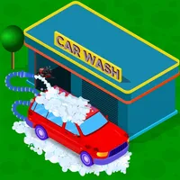 Car wash salon and garage icon