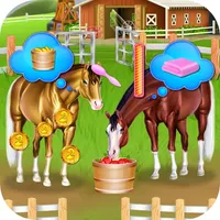 Horse and pony caring game icon