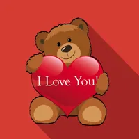 Teddy Valentine Bear Stickers icon