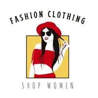 Women clothing fashion online icon