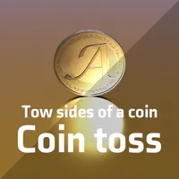 Coin toss. Two sides of a coin icon