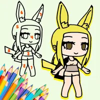 Princess Gacha ARTS Coloring! icon